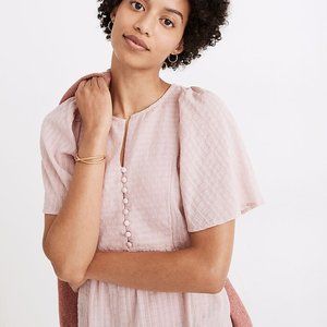Madewell Courtyard Flutter Sleeve Top • NWT
